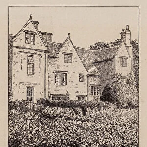 Kelmscott Manor, Oxfordshire, country home of William Morris (litho)