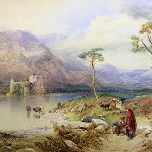 Kilchurn Castle on the Loch Awe (w / c on paper)