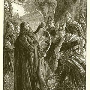 King Alfred in the Danish Camp, 895 (engraving)