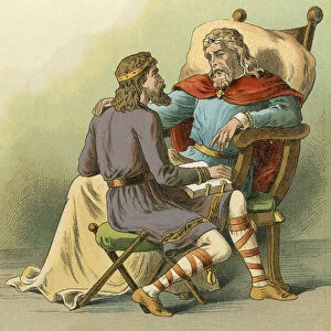 King Alfred giving advice to his son