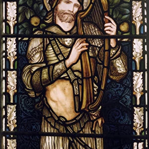 King David Harping, 1876 (stained glass)