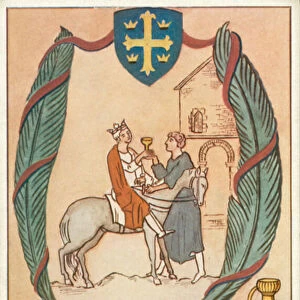 King Edward II, The Martyr (colour litho)