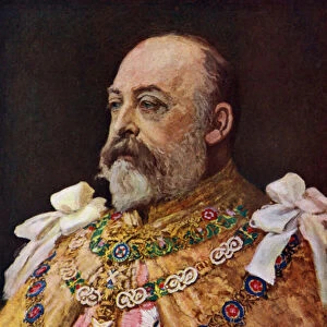 King Edward VII (colour litho)