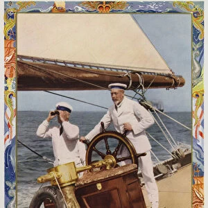 King George V as a yachtsman (colour litho)