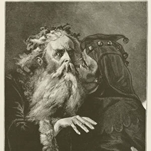 King Lear and the fool (engraving)