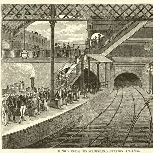 Kings Cross Underground Station in 1868 (engraving)