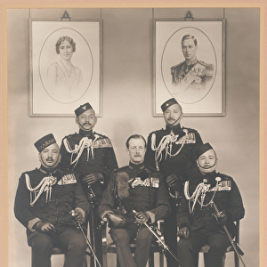 Kings Indian Orderly Officers, 1938 (b / w photo)