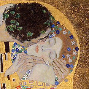 The Kiss, 1907-08 (oil on canvas) (detail of 601)