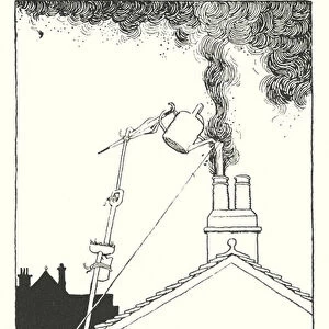When the Kitchen Chimney Catches Fire (litho)