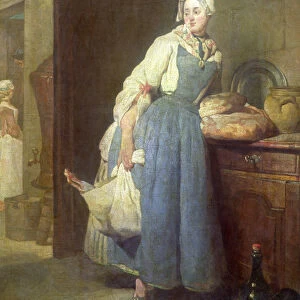The Kitchen Maid with Provisions, 1739 (oil on canvas)