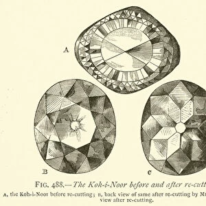 The Koh-i-Noor before and after re-cutting (engraving)