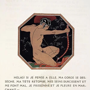 L Amour, illustration from Les Chansons de Bilitis, by Pierre Louys, pub. 1922 (pochoir print)