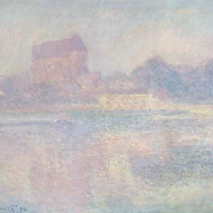 L Eglise de Vernon, brouillard, 1884 (oil on canvas)