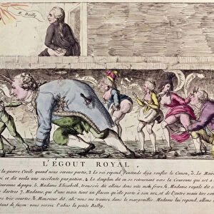L Egout Royal caricature of the flight of the French royal family to
