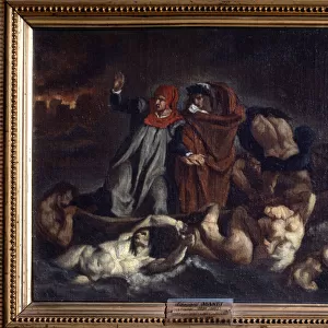 La Barque de Dante ou Dante et Virgile aux enfers Painting by Edouard Manet (1832-1883