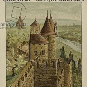 La Cite de Carcassonne, Aude (chromolitho)