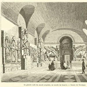 La grande salle du musee assyrien, au musee du Louvre (engraving)