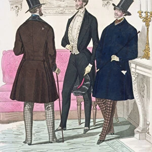 La Mode: Advertisement for 19th Century Mens Fashion (litho)