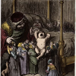 La Naissance de Gargantua - The birth of Gargantua - illustration from
