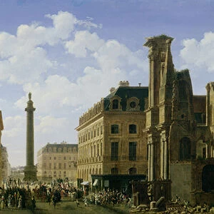La Place Vendome, 1808 (oil on canvas)