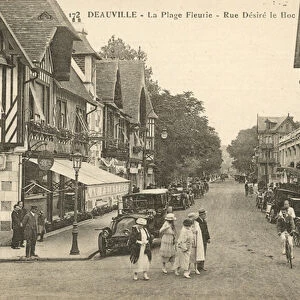 La Plage Fleurie, Deauville (b / w photo)