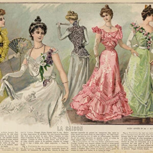 La Saison fashions (coloured engraving)