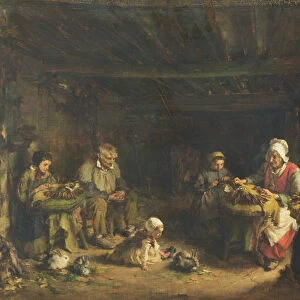 Lacemakers at Asnieres-sur-Oise (oil on canvas)