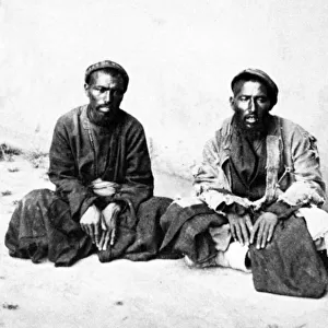 Ladakhis, c. 1860s (b / w photo)
