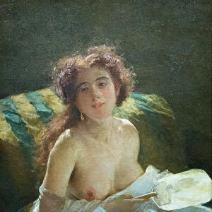 Lady with a fan, 1873 (oil on canvas)