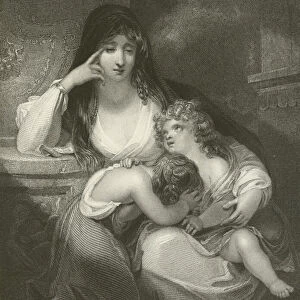 Lady Pamela Fitzgerald, the Widow of Lord Edward Fitzgerald and her Children (engraving)