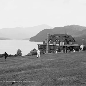 Lake Placid and Whiteface Mountain from Stevens House, Adirondack Mountains, N. Y