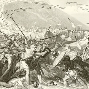 The landing of Julius Caesar (engraving)