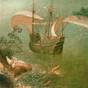 Landscape with the Fall of Icarus, c. 1555 (oil on canvas) (detail of 3675)