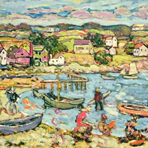 Landscape with Rowboats 1916-18 (oil on canvas)