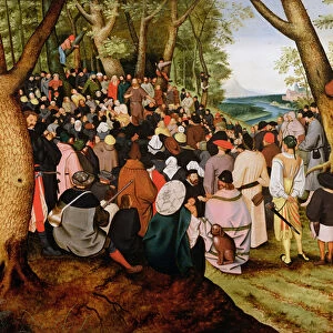 Landscape with St. John the Baptist Preaching (oil on panel)