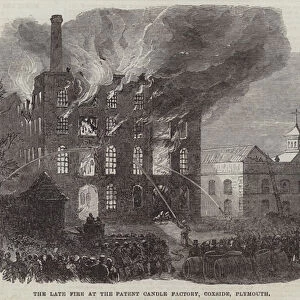 The Late Fire at the Patent Candle Factory, Coxside, Plymouth (engraving)