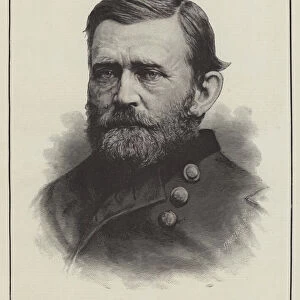 The late General Ulyssess Grant, Twice President of the United States (engraving)