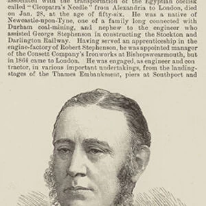 The late Mr John Dixon, CE (engraving)
