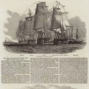 The Late Naval Review, as seen from Bembridge Down, Isle of Wight (engraving)