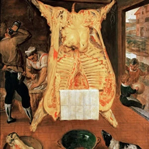 Le boeuf abattu - The Slaughtered Ox - Marten van Cleve (van Cleef)