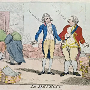 Le Deficit, 1788 (colour etching)