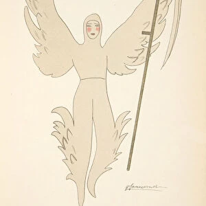 Le Temps, from a Collection of Fashion Plates, 1920 (pochoir print)