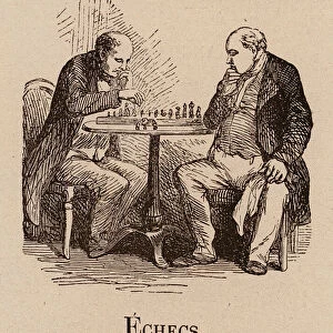 Le Vocabulaire Illustre: Echecs; Chess; Schach (engraving)