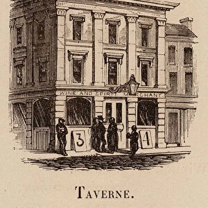 Le Vocabulaire Illustre: Taverne; Public-house (engraving)