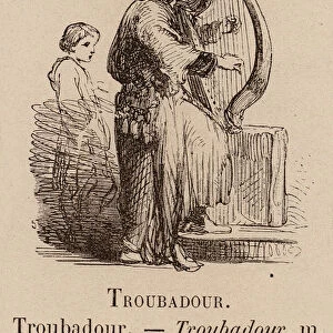 Le Vocabulaire Illustre: Troubadour (engraving)
