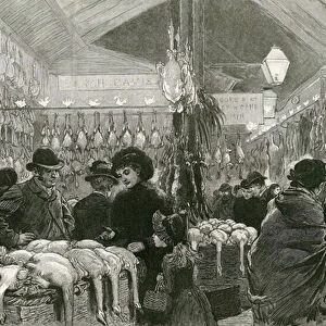 Leadenhall Market at Christmas Time (engraving)