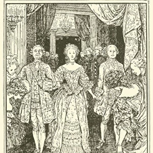 "Led by the King and the Dauphin"(engraving)