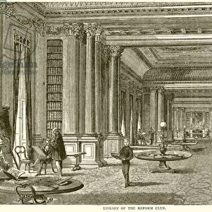 Library of the Reform Club (engraving)