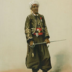 Lieutenant des Zouaves Senegalais, grande Tenue de Service (chromolitho)
