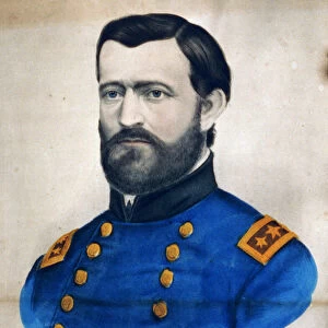 Lieutenant Genl. Ulysses S. Grant, 1880 (hand coloured litho) (hand coloured lithograph)